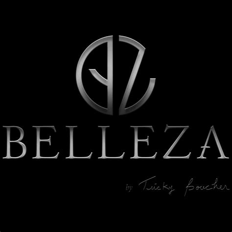 A black square with the word Belleza written across it, with the Belleza logo placed above that.